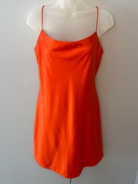 ABERCROMBIE & FITCH Y2K Orange Cocktail Party Slip Dress